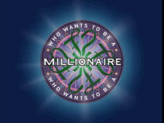 Who Wants to Be A Millionaire title screen for Playstation
